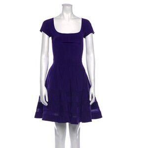 Zac Posen Silk Royal Purple A-Line Dress